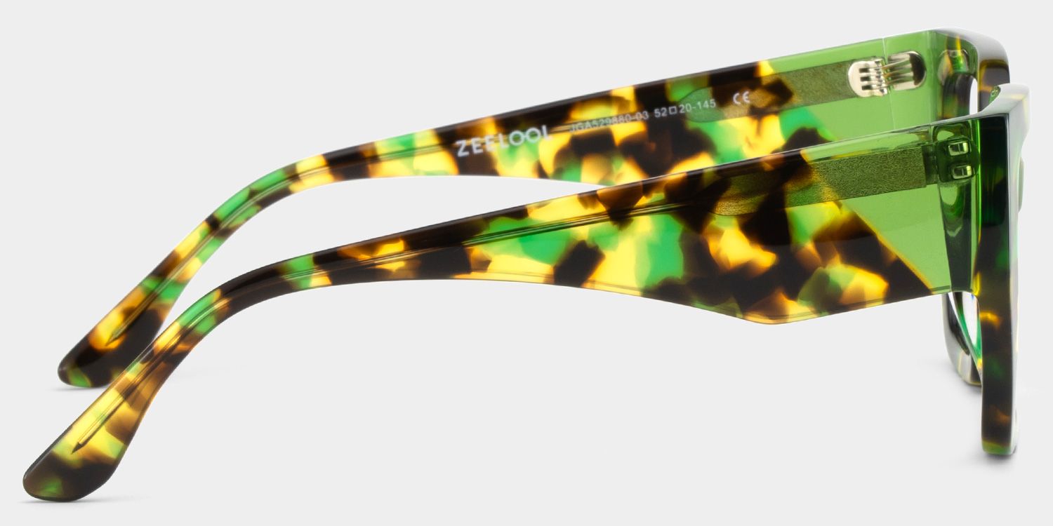 Viva Green Tortoise Frame Glasses with Square Frame Online | ZEELOOL UK4