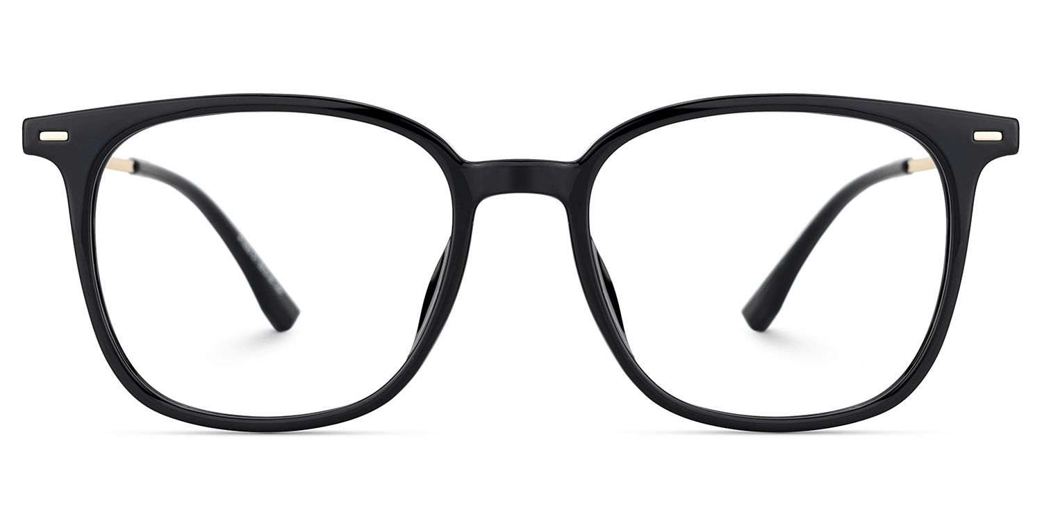 Cora Square Black Frame Eyeglasses for Woman| ZEELOOL UK1