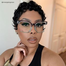 Cadogan Purple-Green Square Glasses6