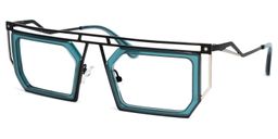 Nargis Rectangle Turquoise Glasses1