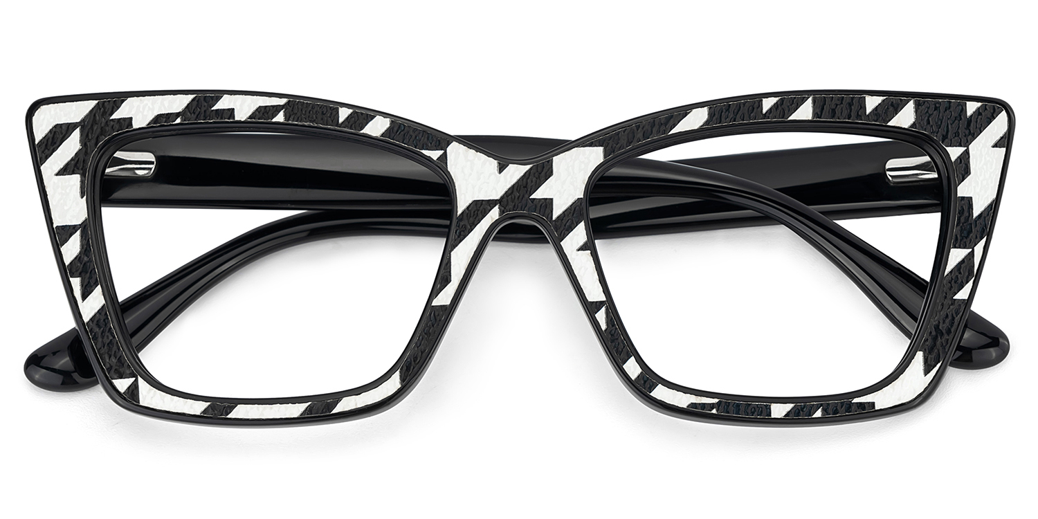 Black White Frame Glasses - Mcnatt on Sale | ZEELOOL UK3