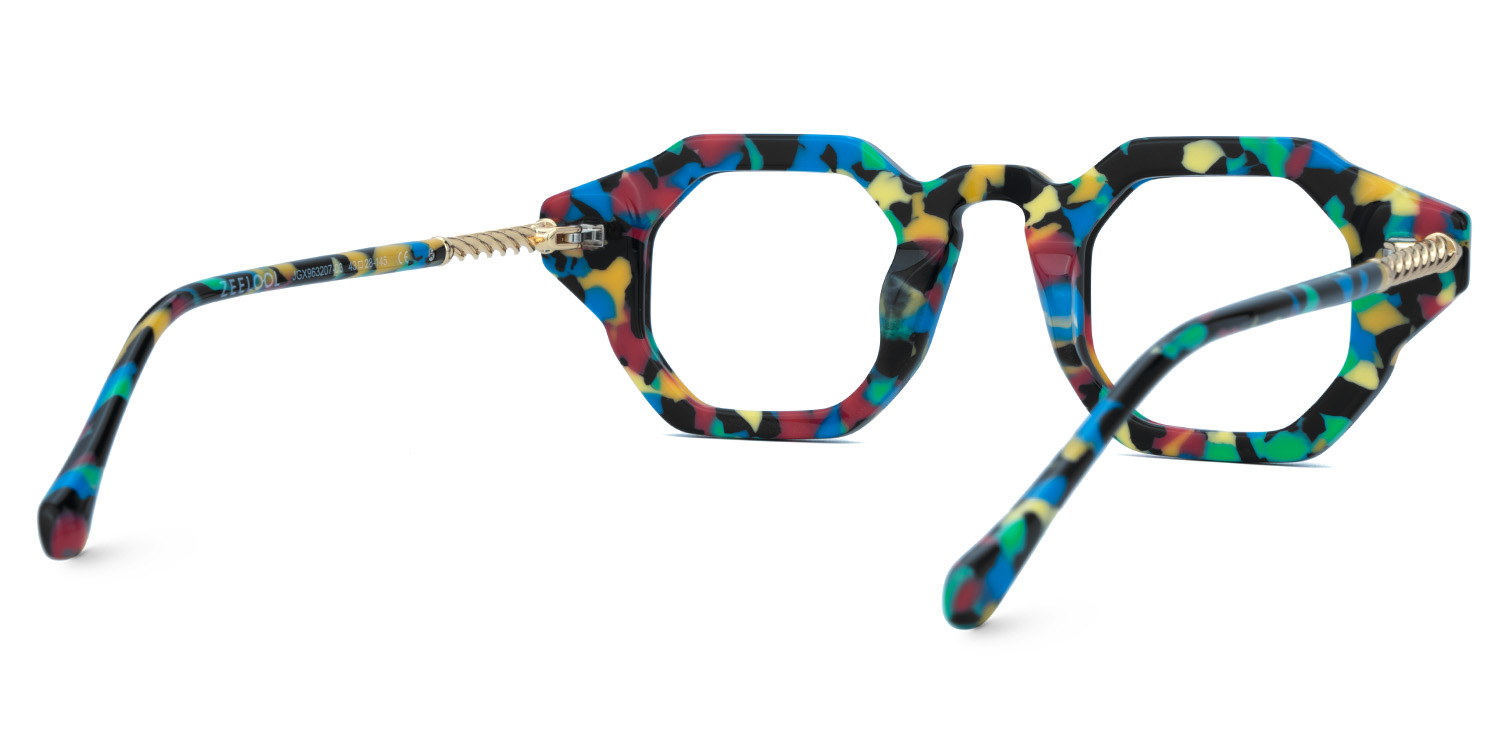 Buy speckled Hexagon Shape Glasses Frames Online | ZEELOOL UK3