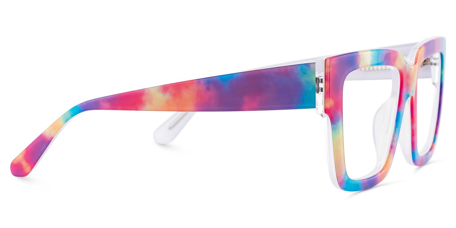 Pop  Acetate Colorful Frame Glasses with Square Shape | ZEELOOL UK4