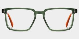 Griffin Rectangle Green Brown Glasses0