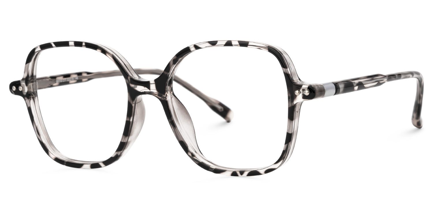 Dark-Tortoise Lenzie Square Frame Eyeglasses | ZEELOOL UK1
