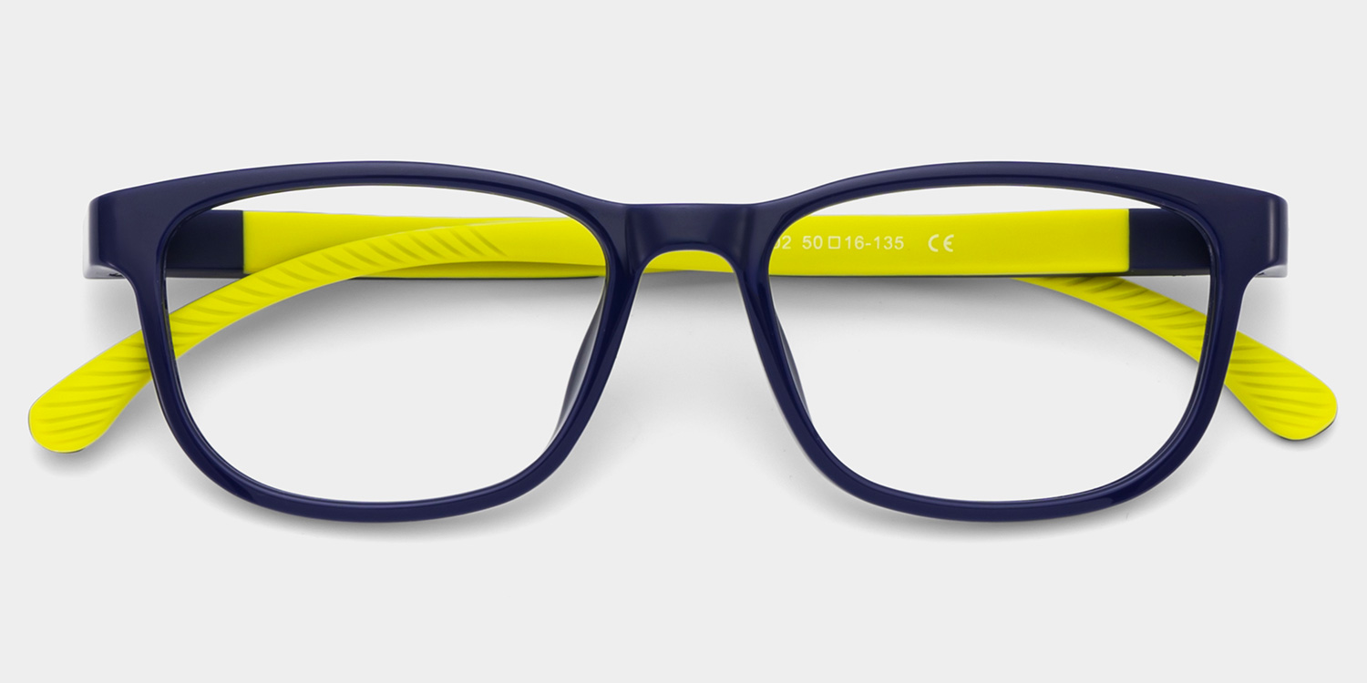 Robin Rectangle Black Yellow Glasses1