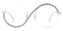 Jaila Round Silver Glasses0