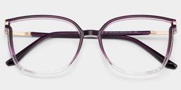 Rodz Square Purple Clear Glasses1
