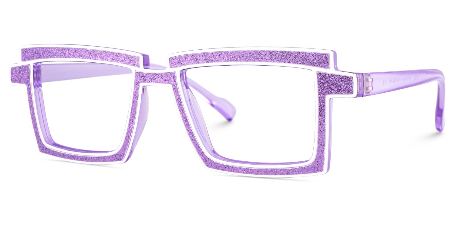 Zephyr Lavender Glasses Frames in Cyberpunk Style Eyeglasses3