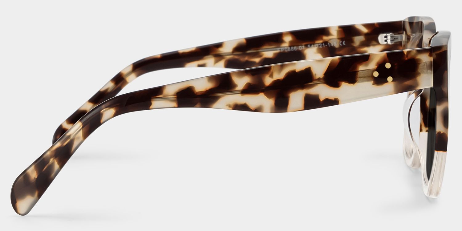 Tandy Rectangle Light-Tortoise Sunglasses | ZEELOOL UK3