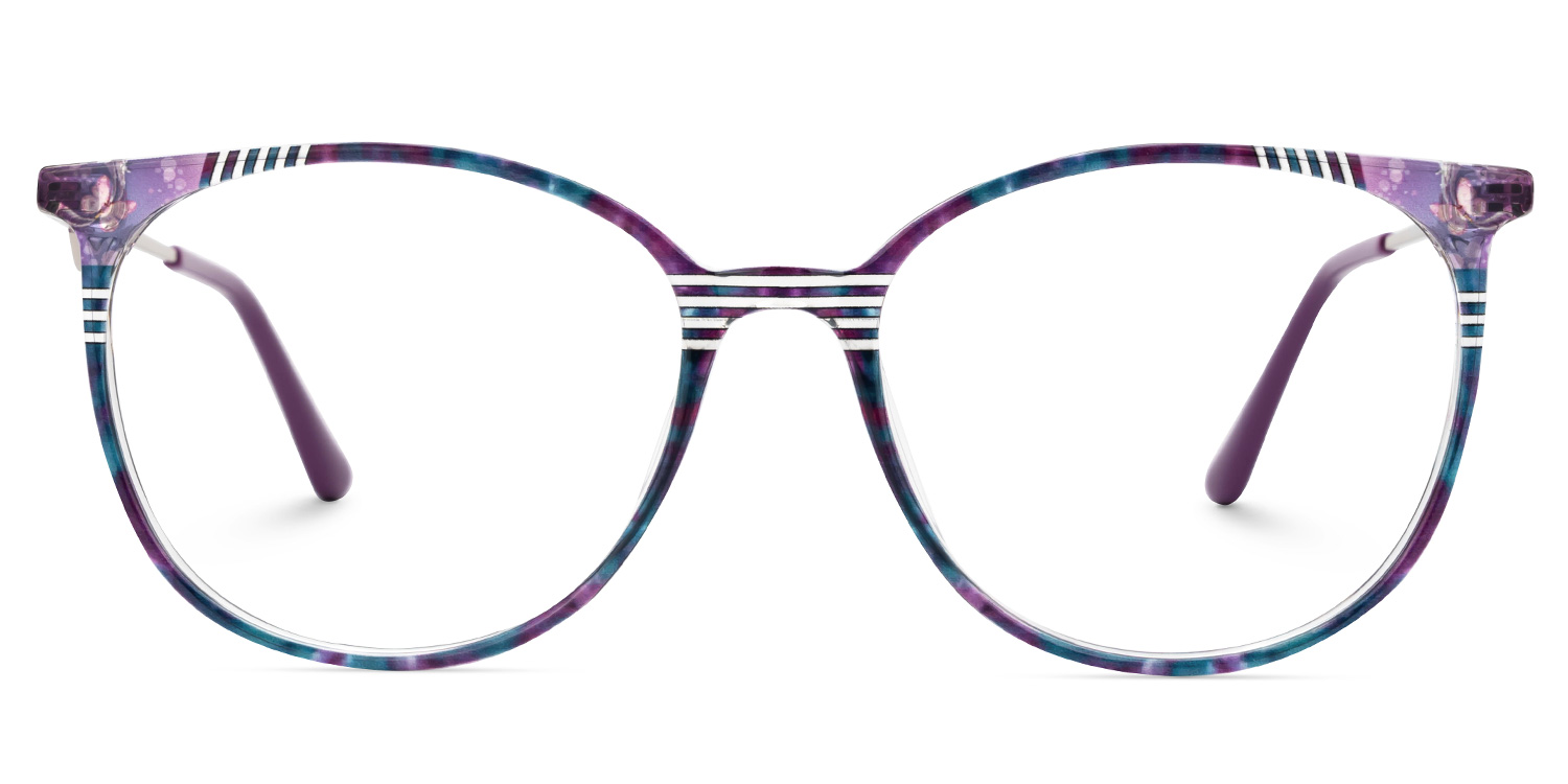 Chanty Round Purple Glasses0