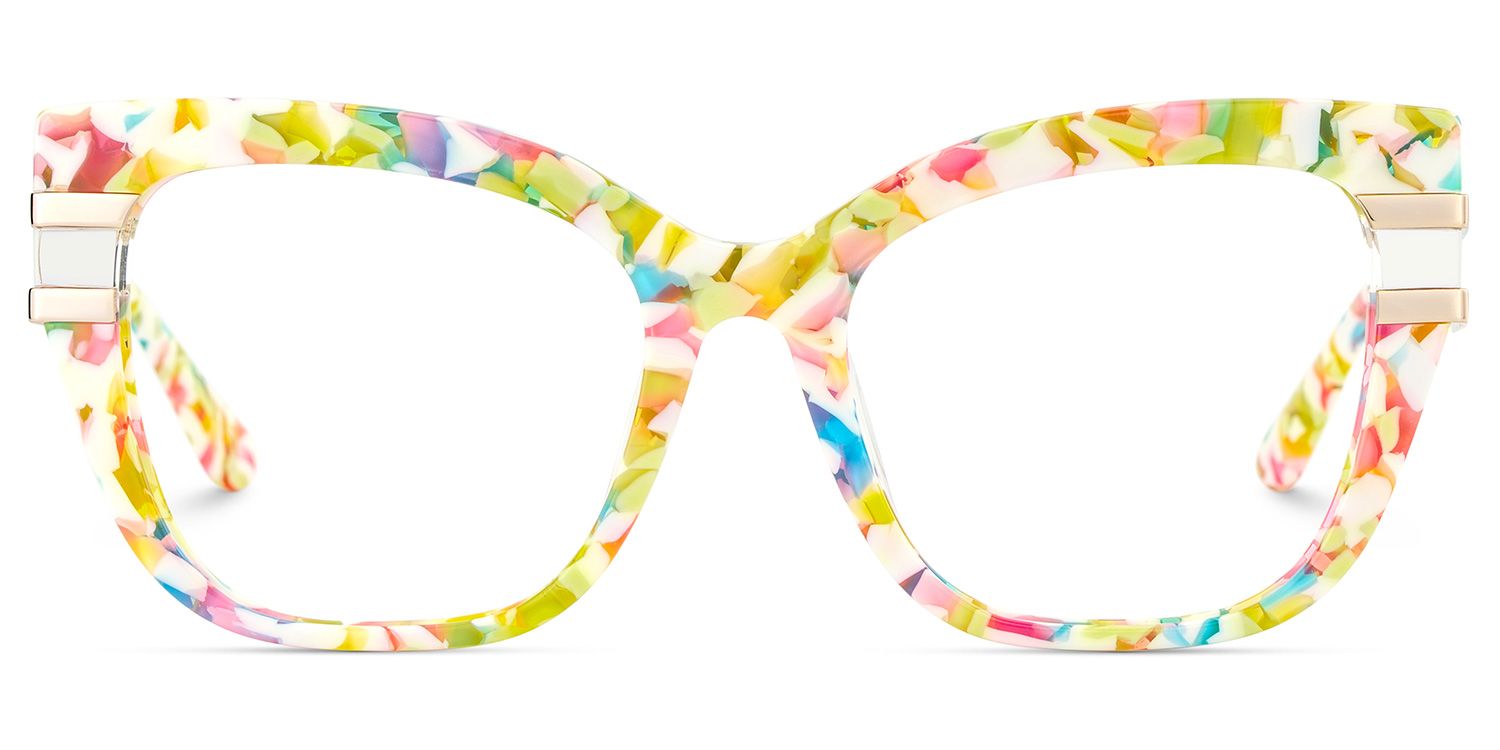 Kieran Eyeglasses in Rectangle Mottled Frame | Zeelool1
