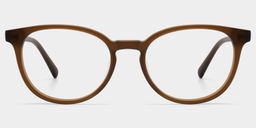 Allison Matte Brown Round Glasses1