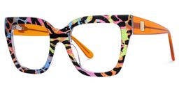 Ruby Square Leopard Print Glasses2