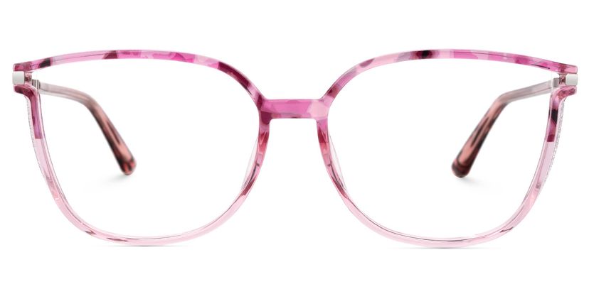 Rodz Pink-Floral Square Glasses