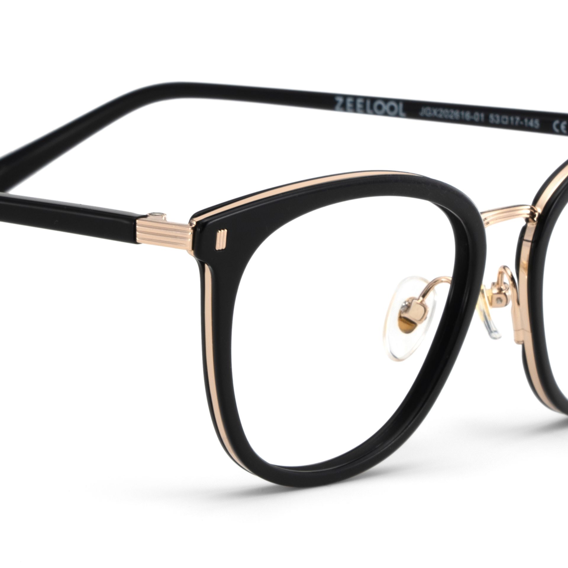 Caden Eyeglasses in Round Black Frame | ZEELOOL UK6