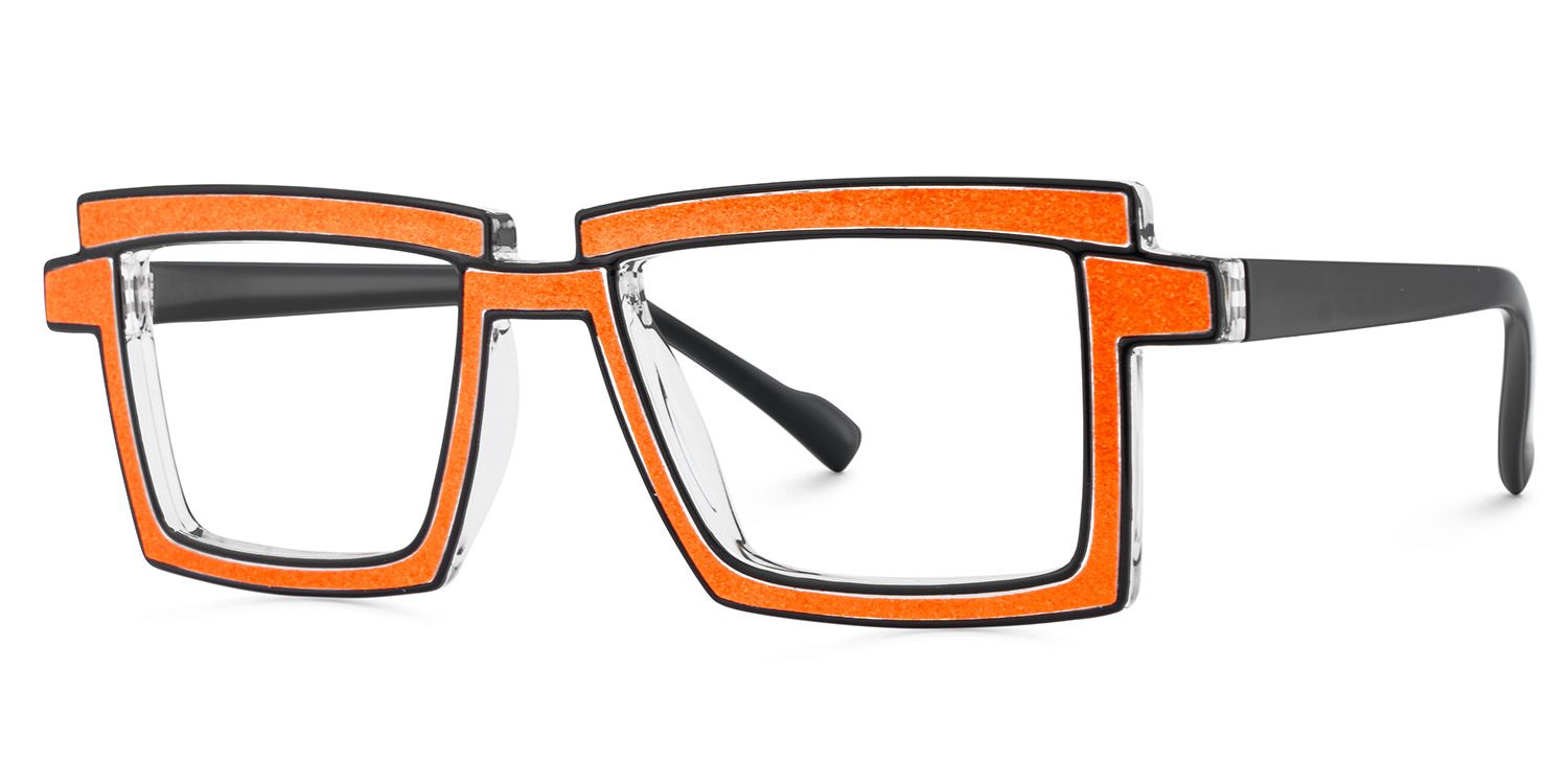Zephyr Orange Glasses in Cyberpunk Style Eyeglasses3