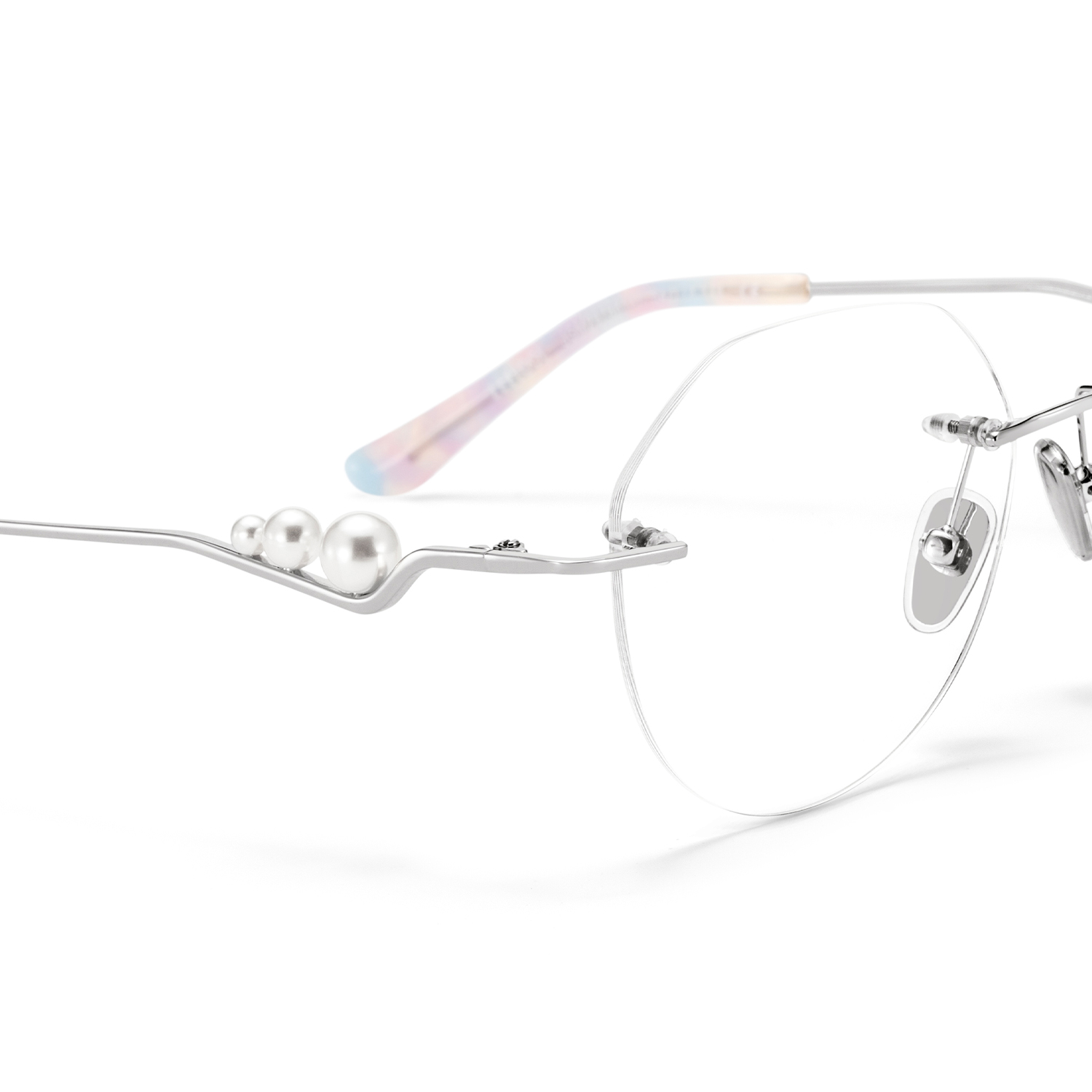 Wyatt Eyeglasses in Geometric Silver Frame | Zeelool4