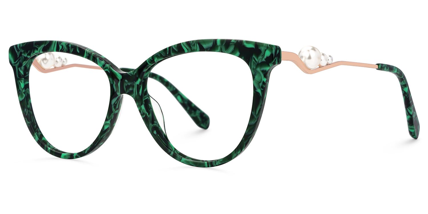 Buy Designer Cat Eye Optical Glasses With Pearl | ZEELOOL UK3