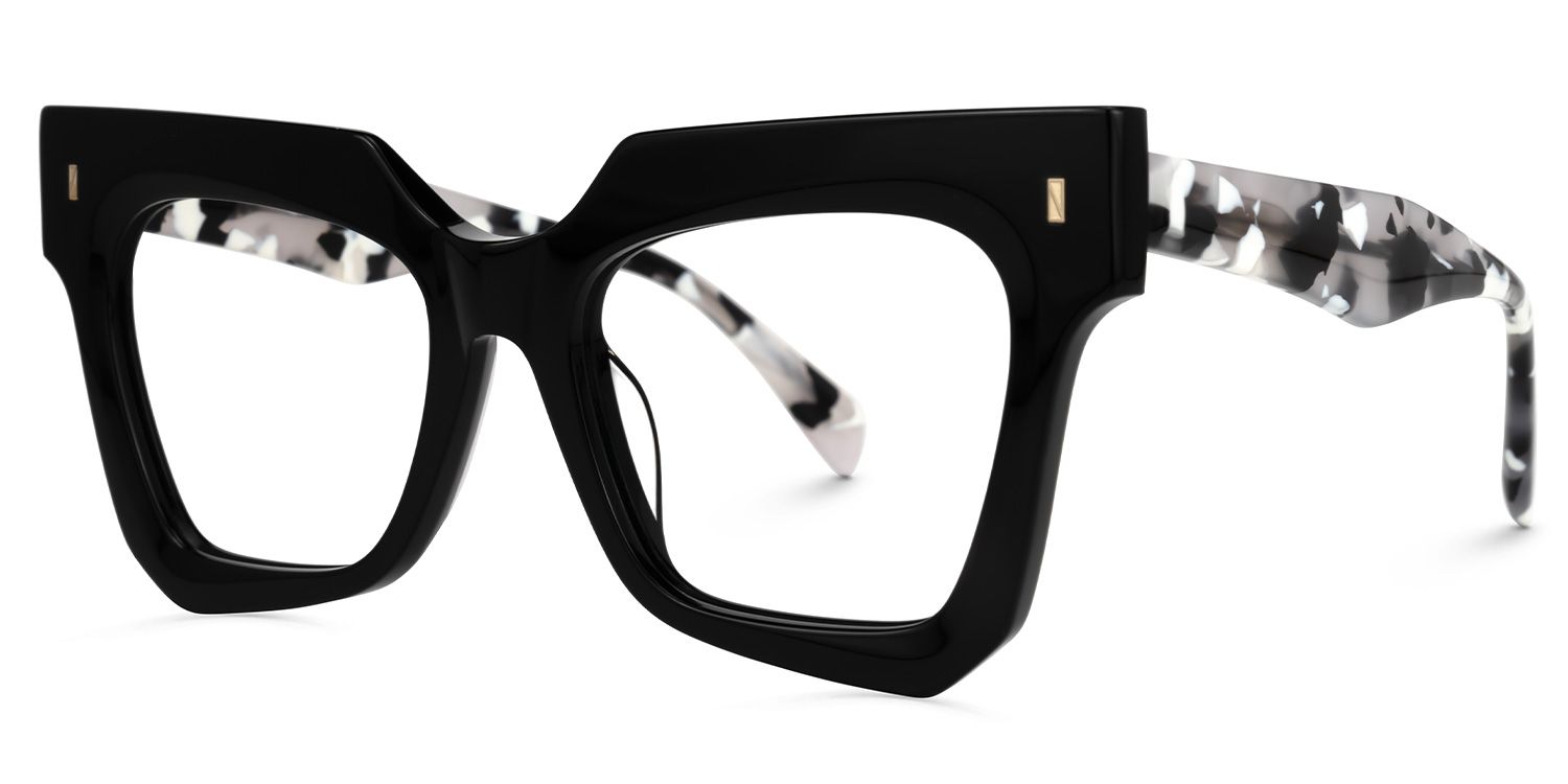 Square Salaam Black Glasses deals -Zeelool Glasses1