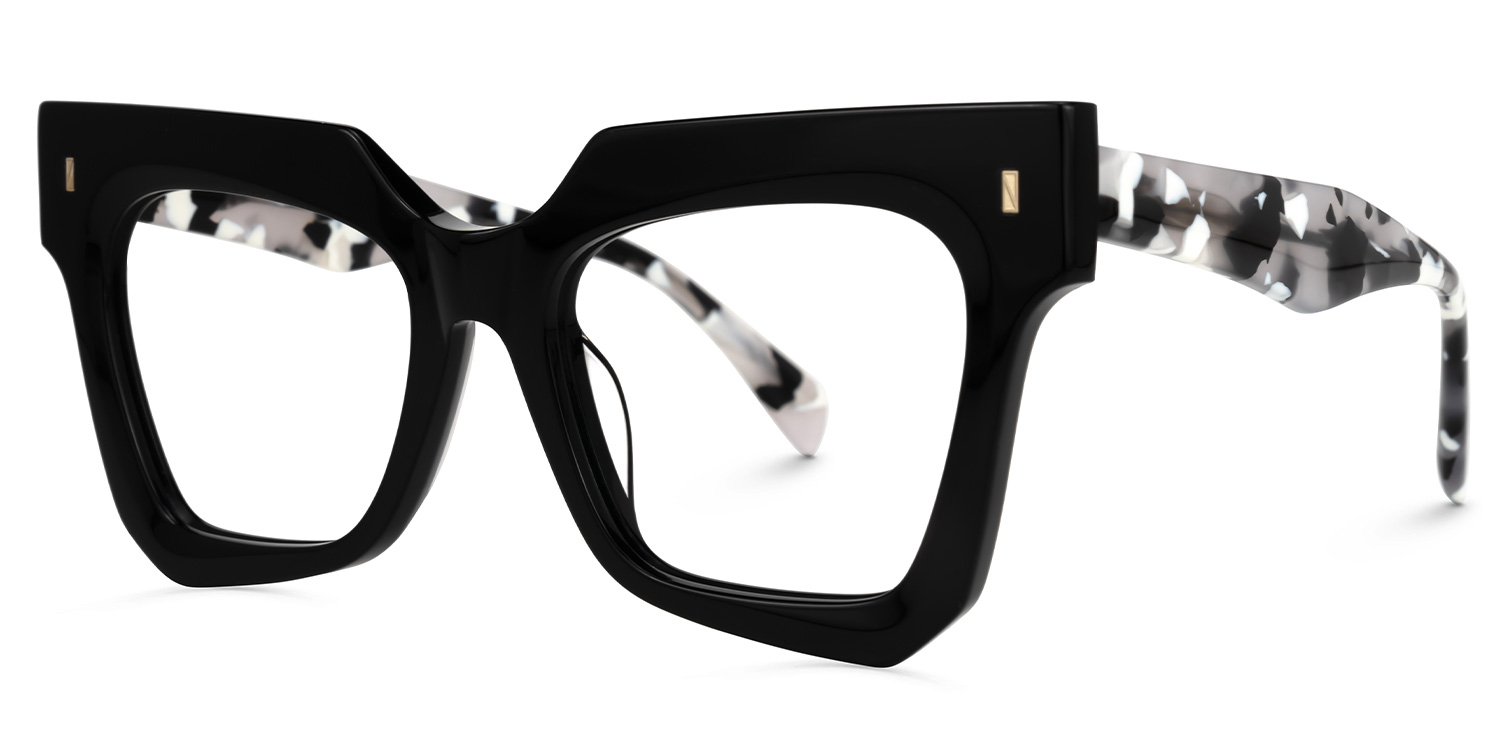 Square Salaam Black Glasses deals -Zeelool Glasses1