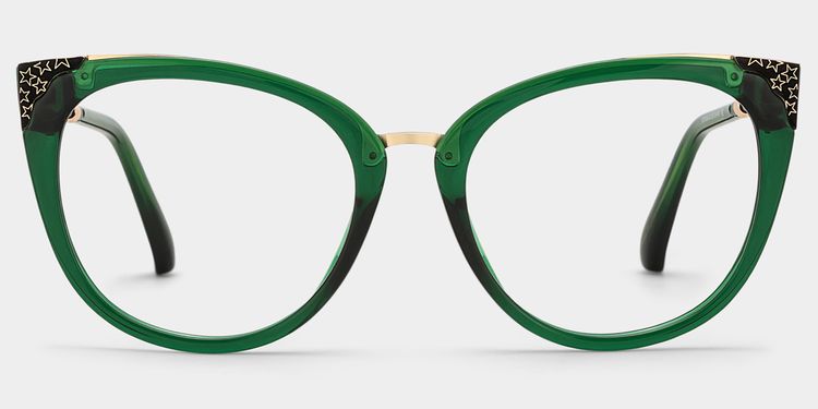 Dalton Cat Eye Dark Green Glasses