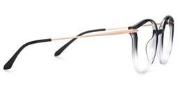 Caylan Round Black-Clear Glasses2