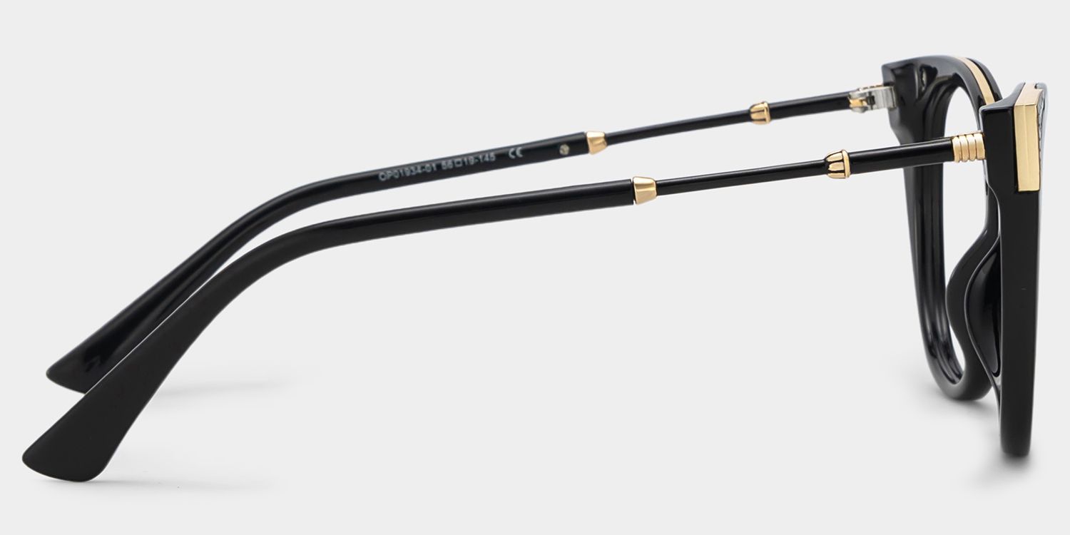 Dalton Cat Eye Black Glasses | ZEELOOL UK3