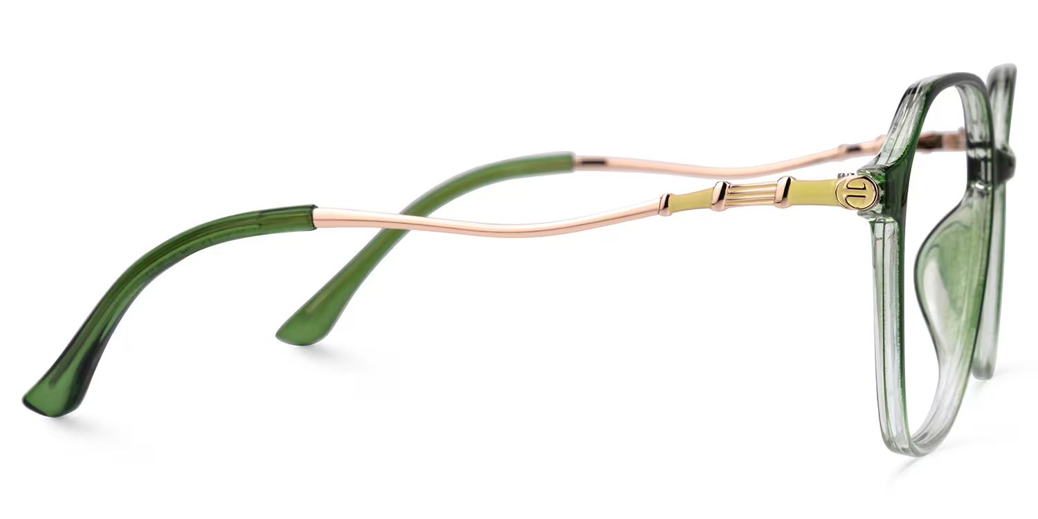 Lekesha Geometric Green Glasses2