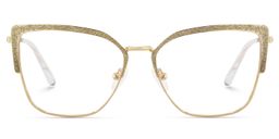 Javier Rectangle Gold Glasses1