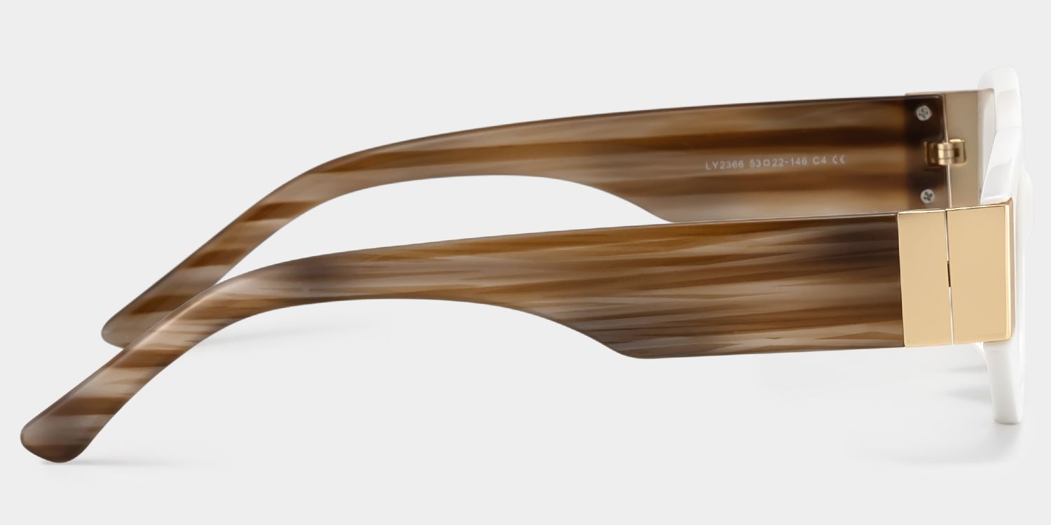 Havana white Frame Polarized Sunglasses with cat-eye Style Online | ZEELOOL UK3