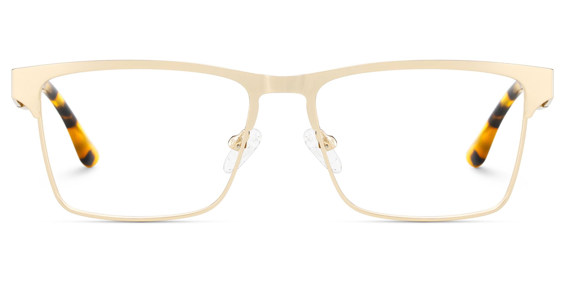 Jasper Eyeglasses in Browline Gold Frame | ZEELOOL UK1