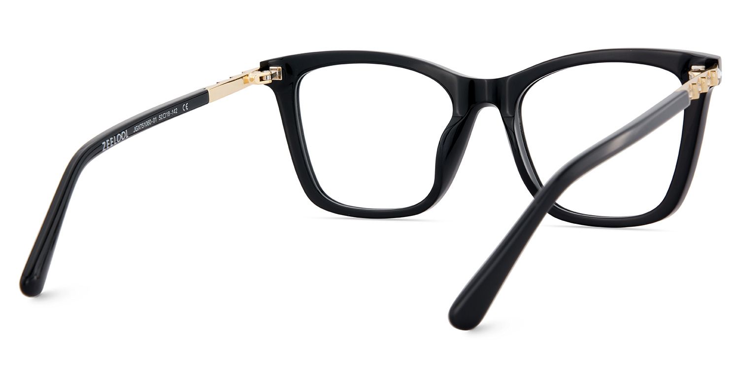 Women's Square Black Frame Glasses5