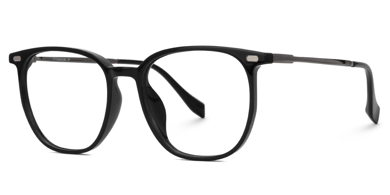 Square Valerye Black Frame Eyeglasses | ZEELOOL UK1
