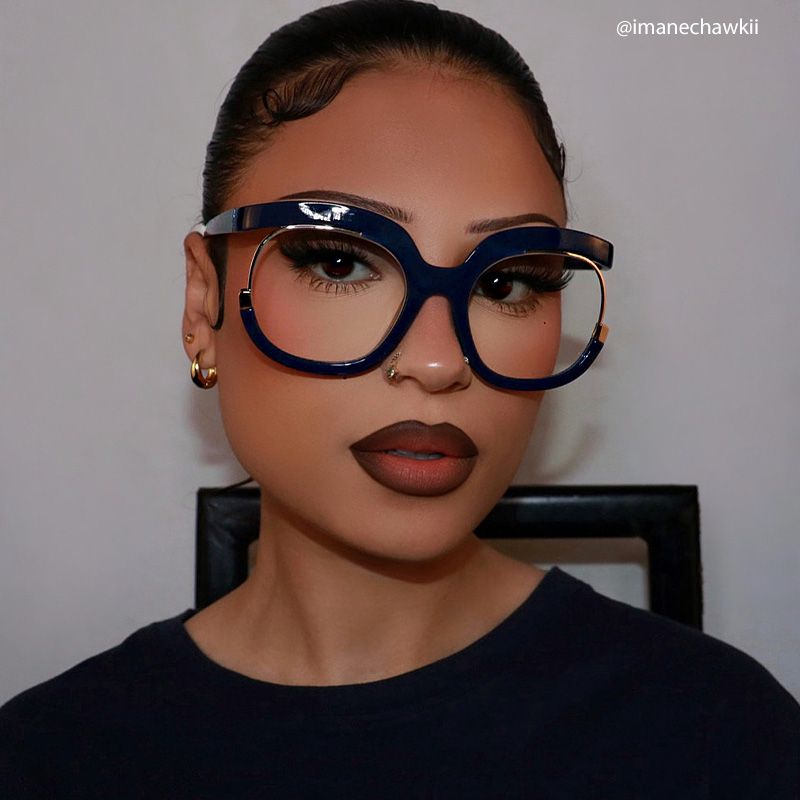 Darice Dark-Blue Round Glasses