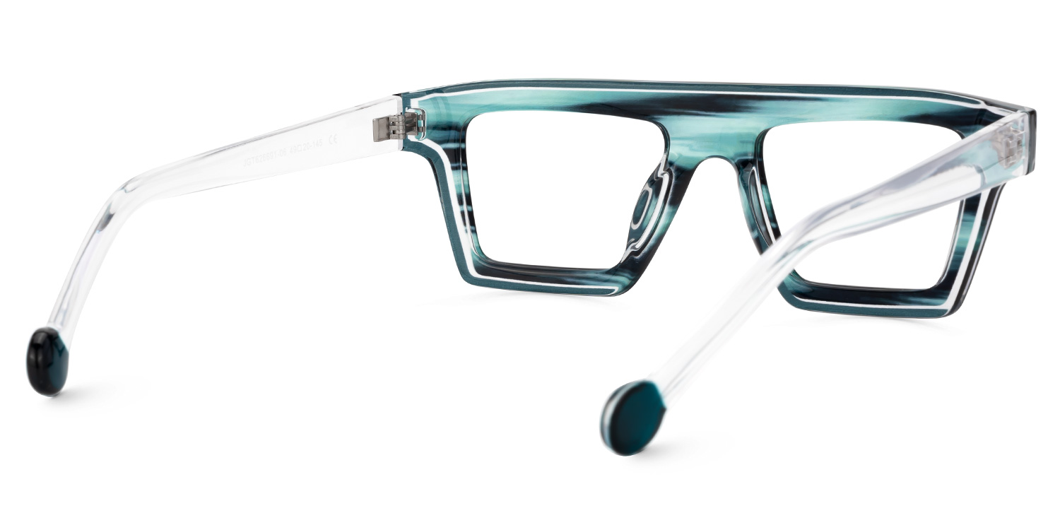 Gerri Blue Rectangle Frame Glasses Online | ZEELOOL UK3