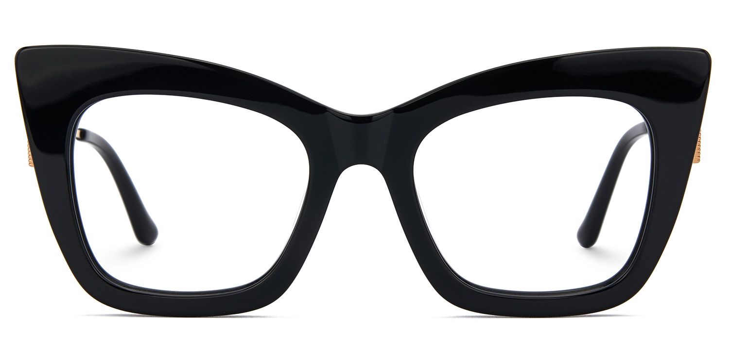 Cagle Designer Eyeglasses in Cateye Black Frame0
