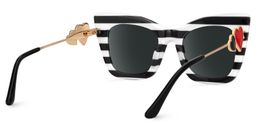 Cagle Black-White Cat eye Sunglasses3