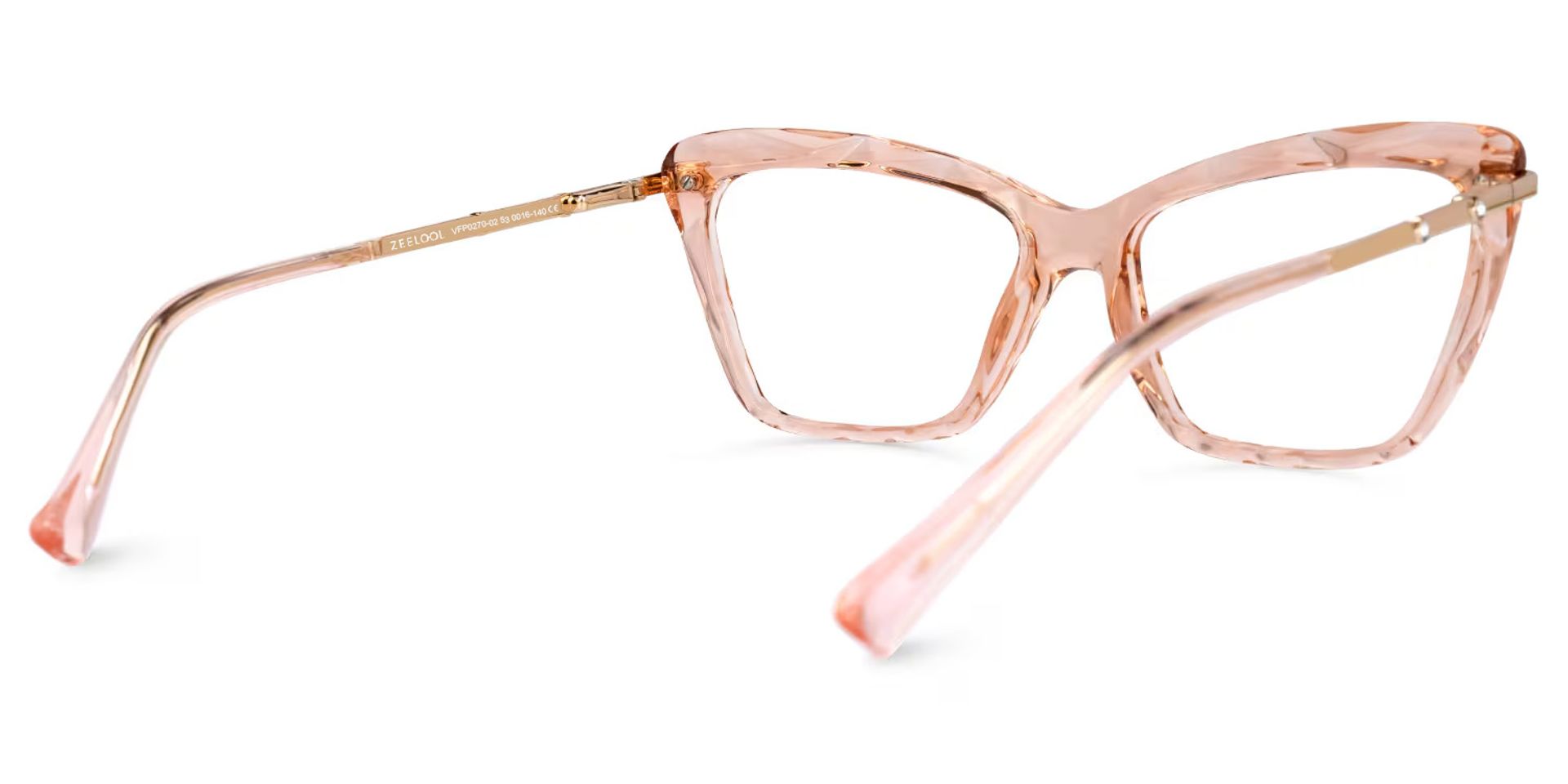 Juliet Cateye Peach TR90 Frame Glasses | ZEELOOL UK3
