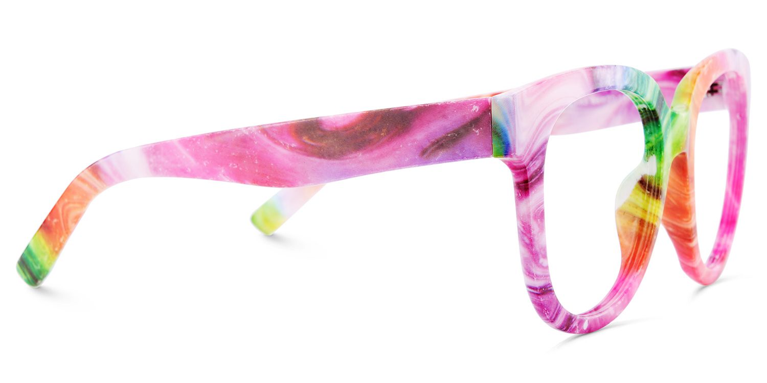 Multicolor Square Frame Glasses - Harrell on Sale | ZEELOOL UK3
