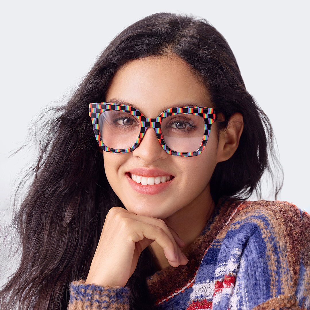 Malcolm Square Checkered Glasses7