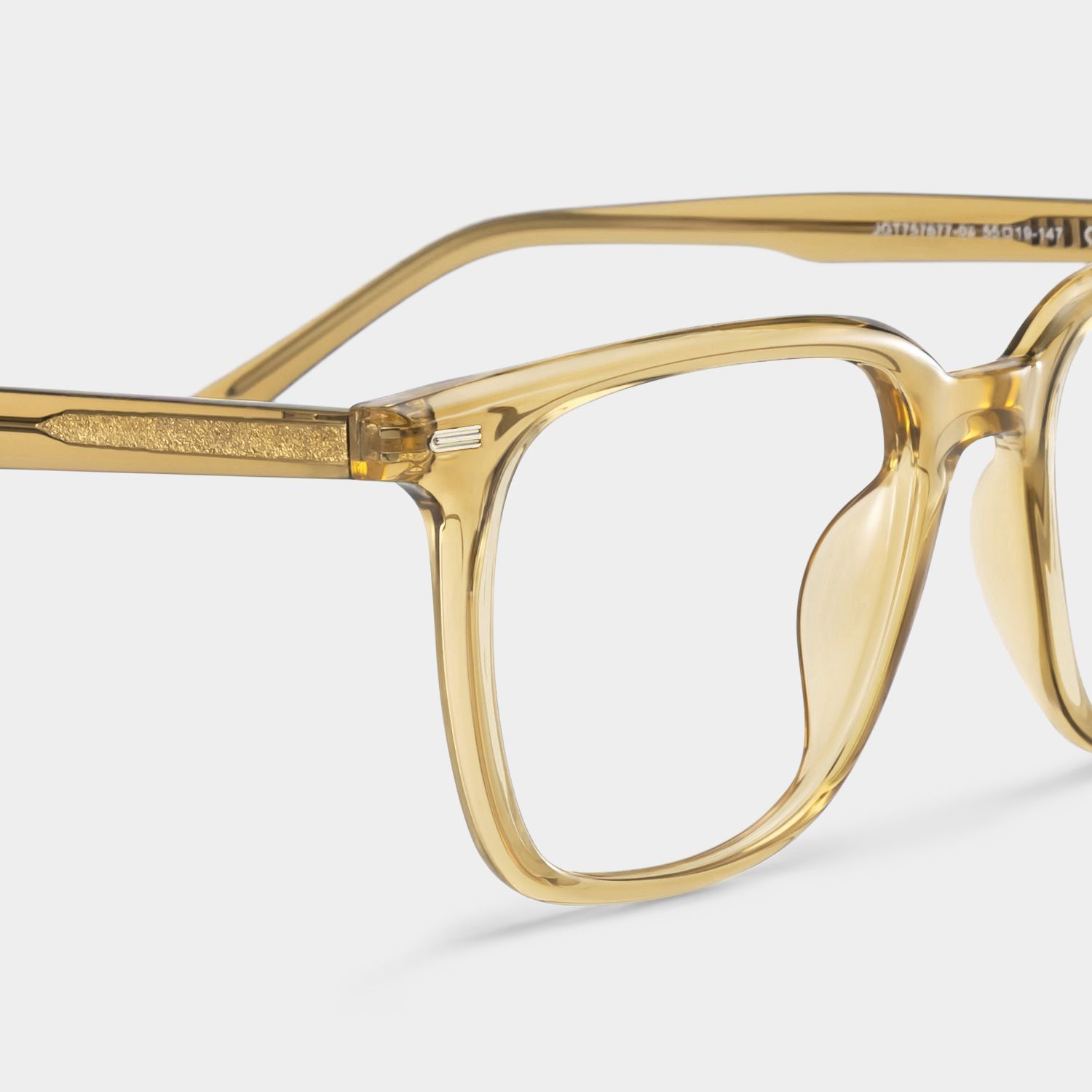 Jude Clear Beige Glasses with Square Frames | ZEELOOL4