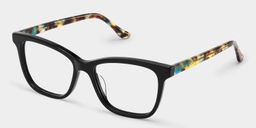 Faith Black Rectangle Glasses3