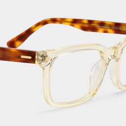 Patrick Clear Yellow Rectangle Glasses4