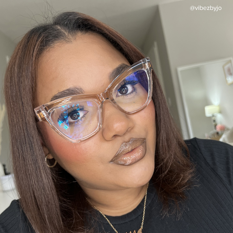 Saucie Light Brown Cat eye Frame Glasses | ZEELOOL UK7