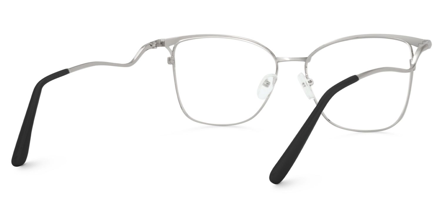 Square Frames For Women With Black And Silver Frame3