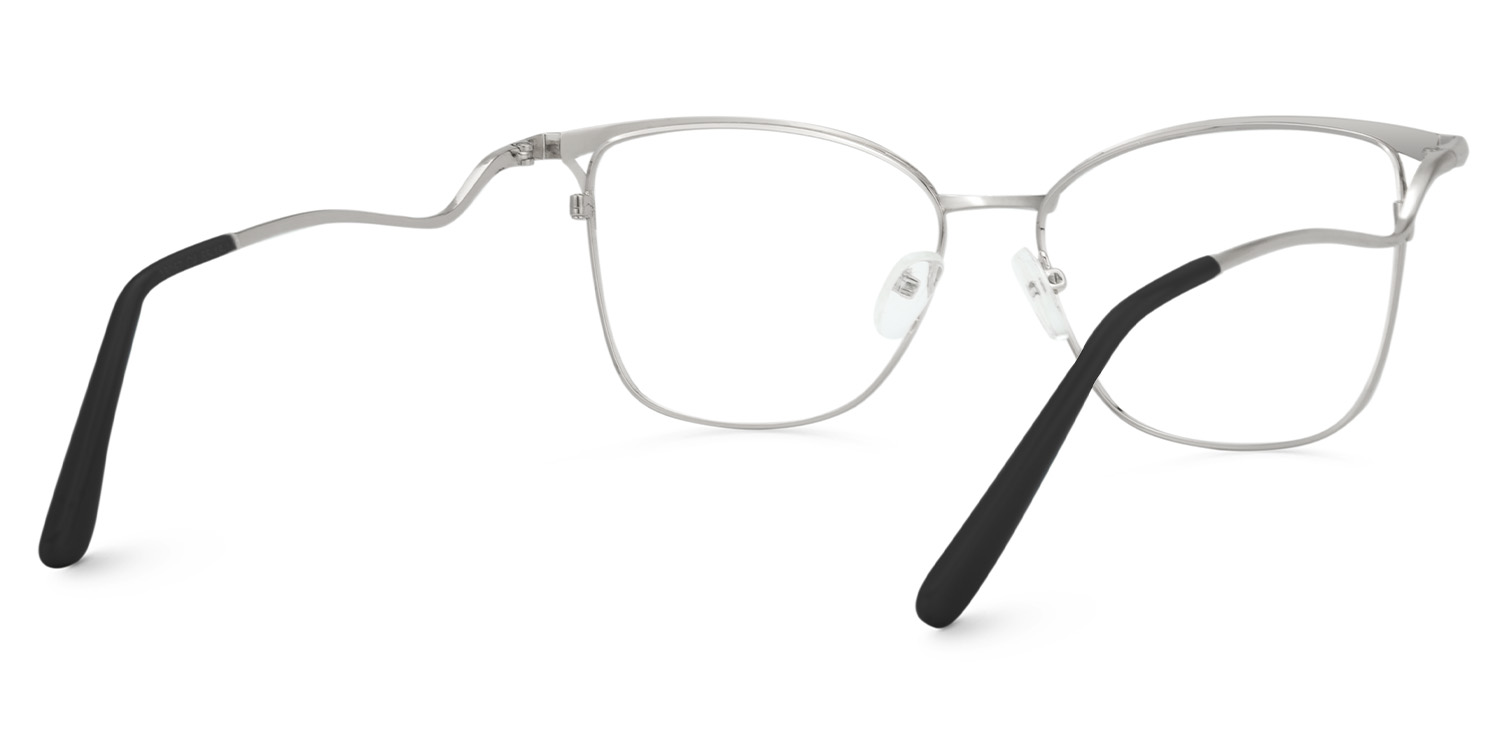 Square Frames For Women With Black And Silver Frame3