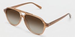 Drew Clear Brown Aviator Glasses2
