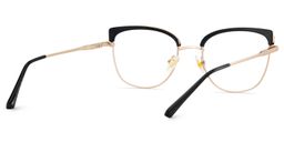 Beau Cat eye Black Gold Glasses5