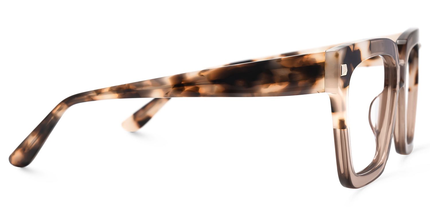 Glendalis Square Beige Frame Eyeglasses for Women | ZEELOOL UK2